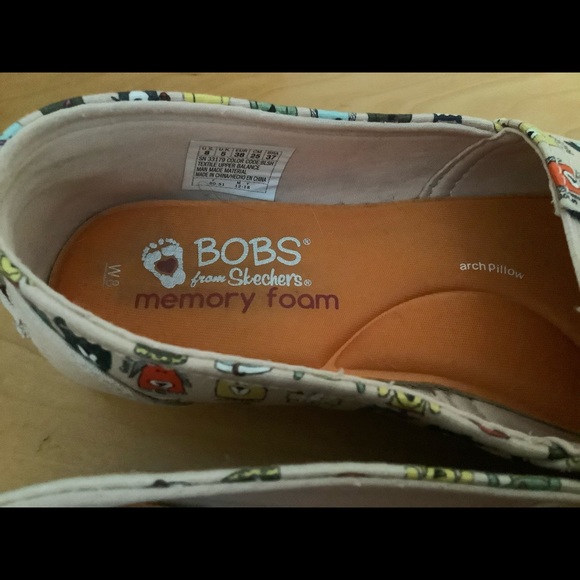 Bobs Skechers memory foam slip on shoes size 8 multicolored flat casual shoes - Picture 4 of 6